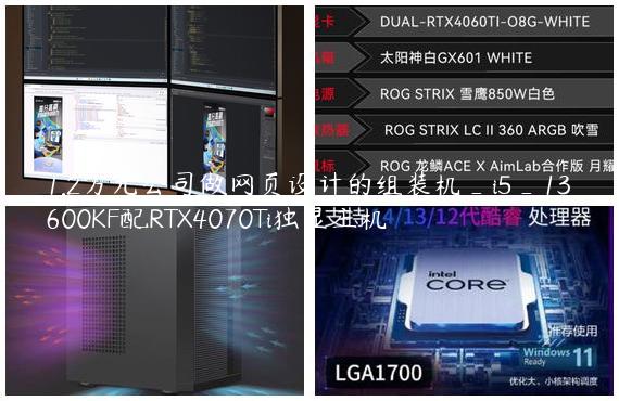 1.2万元公司做网页设计的组装机_i5_13600KF配RTX4070Ti独显主机